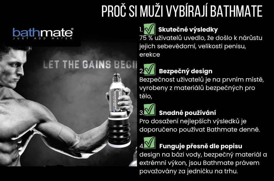 Proč muži vybírají Bathmate Hydromax 7